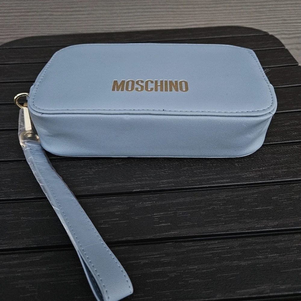 Moschino China Airlines Business Class Amenity Makeup Toiletry Bag French Blue